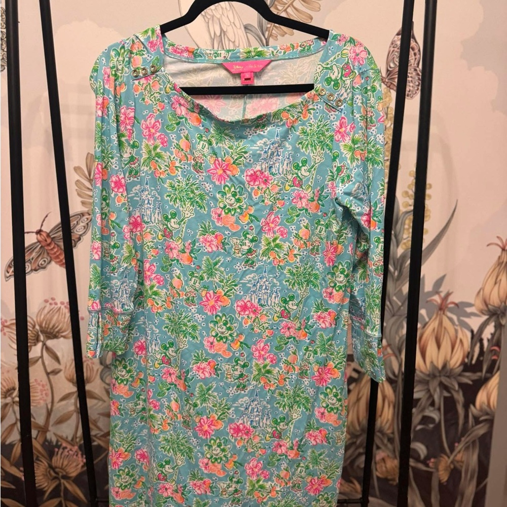 Lilly Pulitzer Floral Dress in Blue and Pink